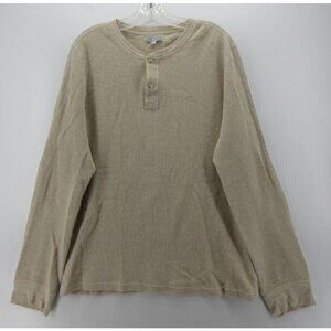 Wallace & Barnes Shirt Large Tall Henley Pullover Thermal Waffle *